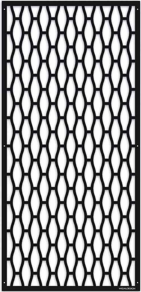 Insynsskydd Dekorskärm skärmvägg i metall Pergolatak laserskuret mönster Geometri WidalDesign