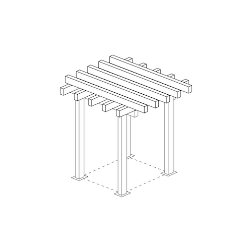 Skiss pergola pergolatak i metall storlek 3m x 3m 3x3 altantak pergolatak pergolapaneler i metallWidalDesign