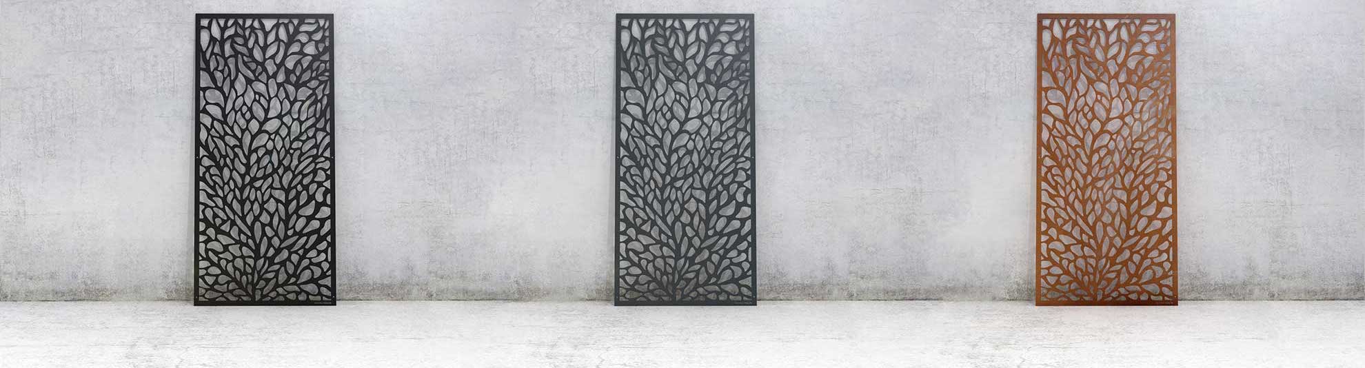 Insynsskydd skärmväggar pergolatak dekorvägg i metall WidalDesign