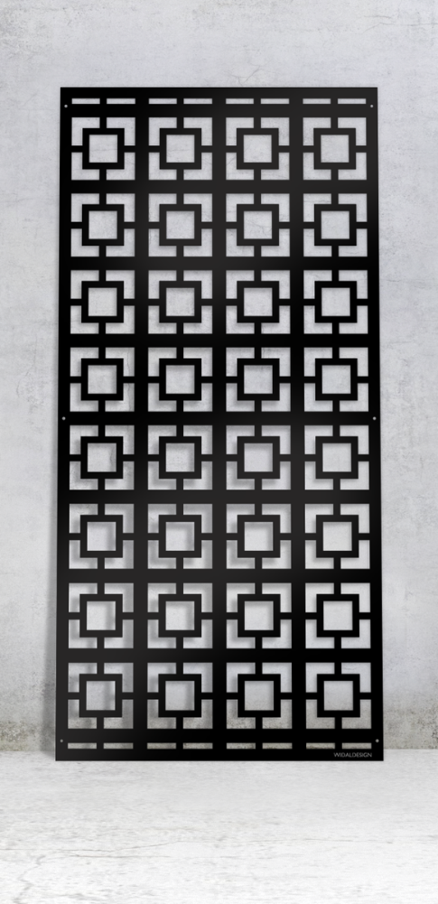 Laserskuren design i metall med mönster Kuber WidalDesign